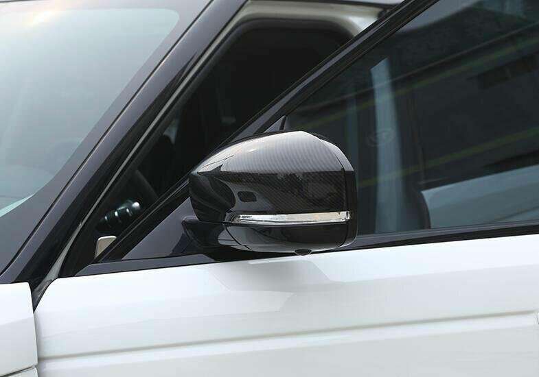 Fit For Range Rover Sport 2014-2022 Carbon Fiber Rear View Mirror Cover Trim 2pc