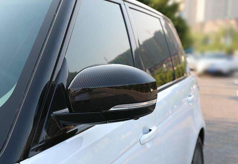 Fit For Range Rover Sport 2014-2022 Carbon Fiber Rear View Mirror Cover Trim 2pc