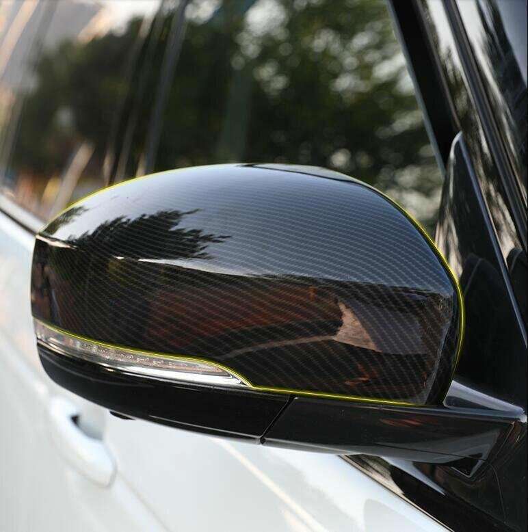 Fit For Range Rover Sport 2014-2022 Carbon Fiber Rear View Mirror Cover Trim 2pc