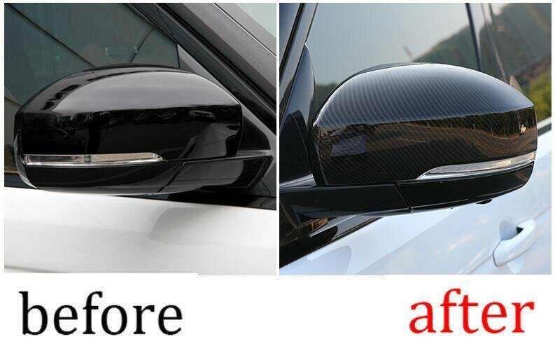 Fit For Range Rover Sport 2014-2022 Carbon Fiber Rear View Mirror Cover Trim 2pc