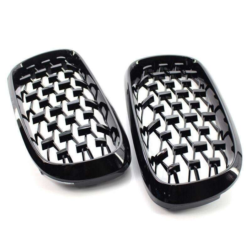 Fits BMW X5 F15 2014-2016 Grille Glossing Black Diamond Meteor Style Pair