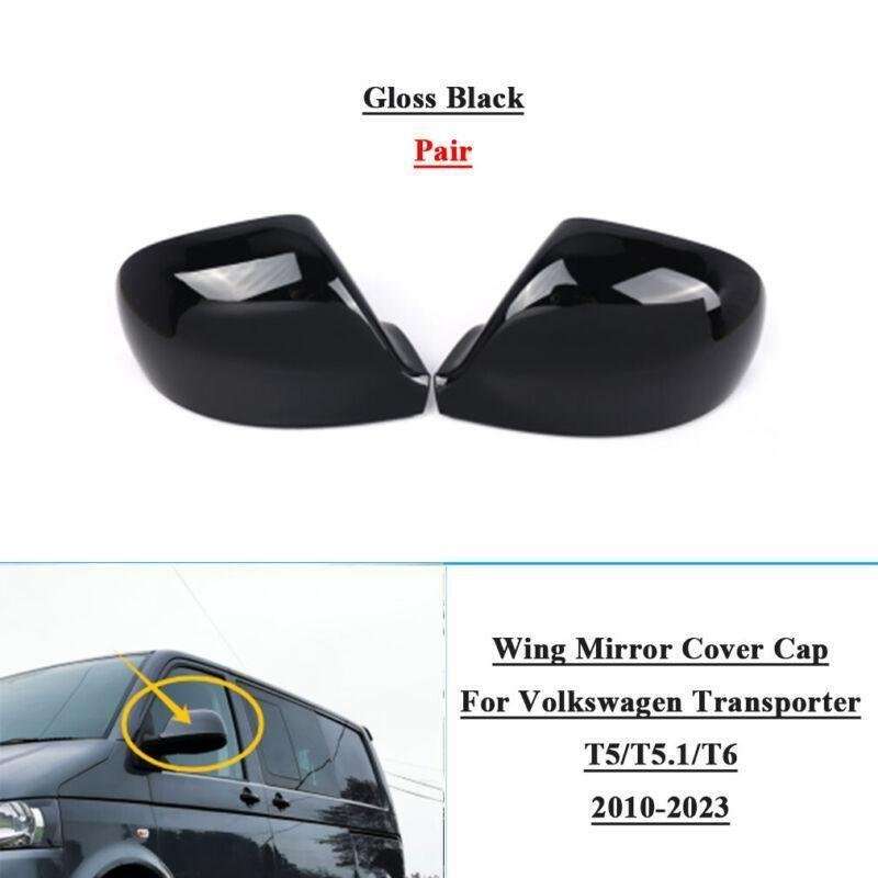 2x Wing Mirror Cover Cap For Volkswagen Transporter T5/T5.1/T6 2010-2023 GB