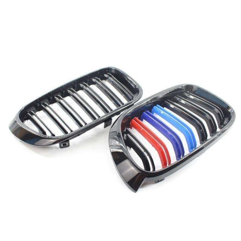 GLOSS BLACK M-Color Front Kidney Grille Fit FOR BMW F25LCI X3 F26 X4 15-17