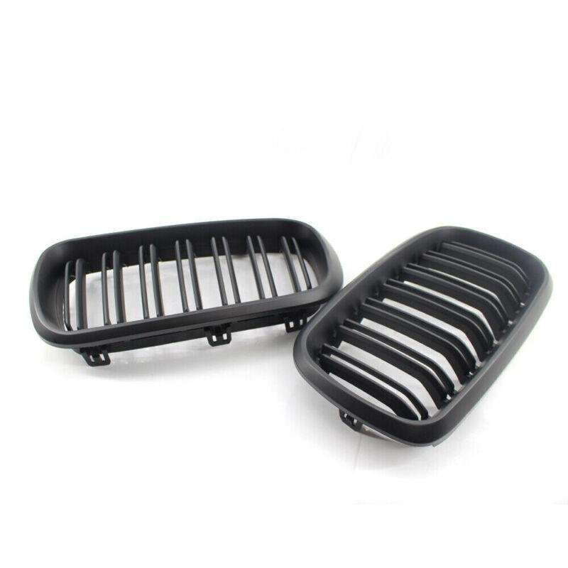 One Pair of Fit For BMW X5 F15 Matte Black Dual Slat M Look Front GRILLE 15-17
