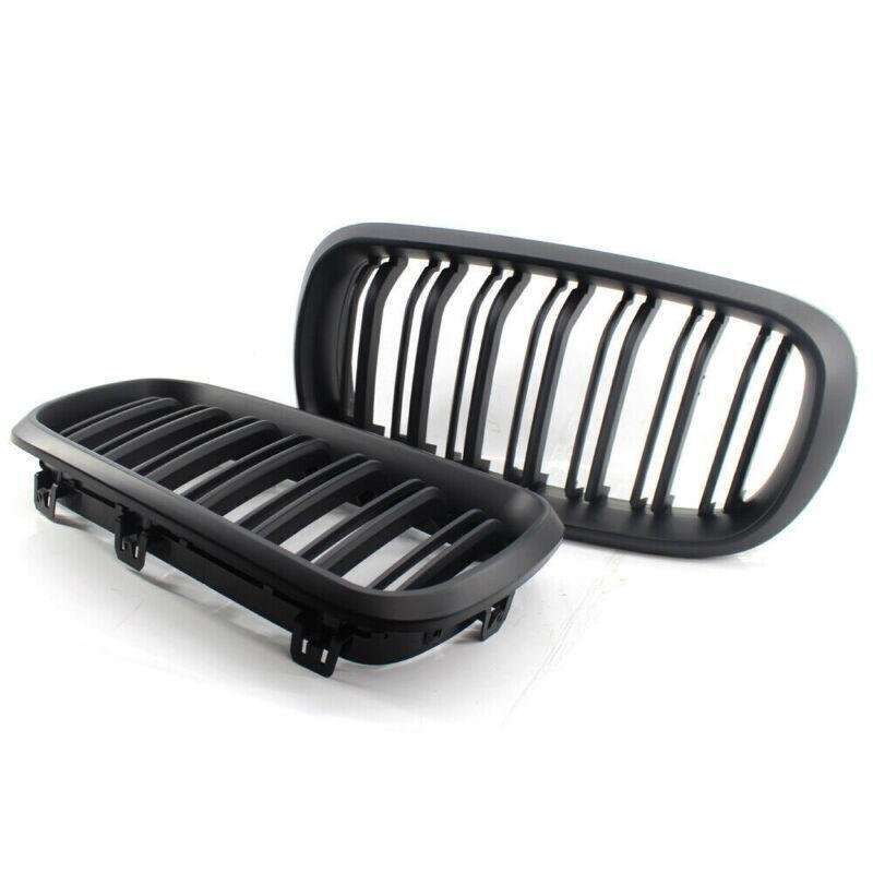 One Pair of Fit For BMW X5 F15 Matte Black Dual Slat M Look Front GRILLE 15-17