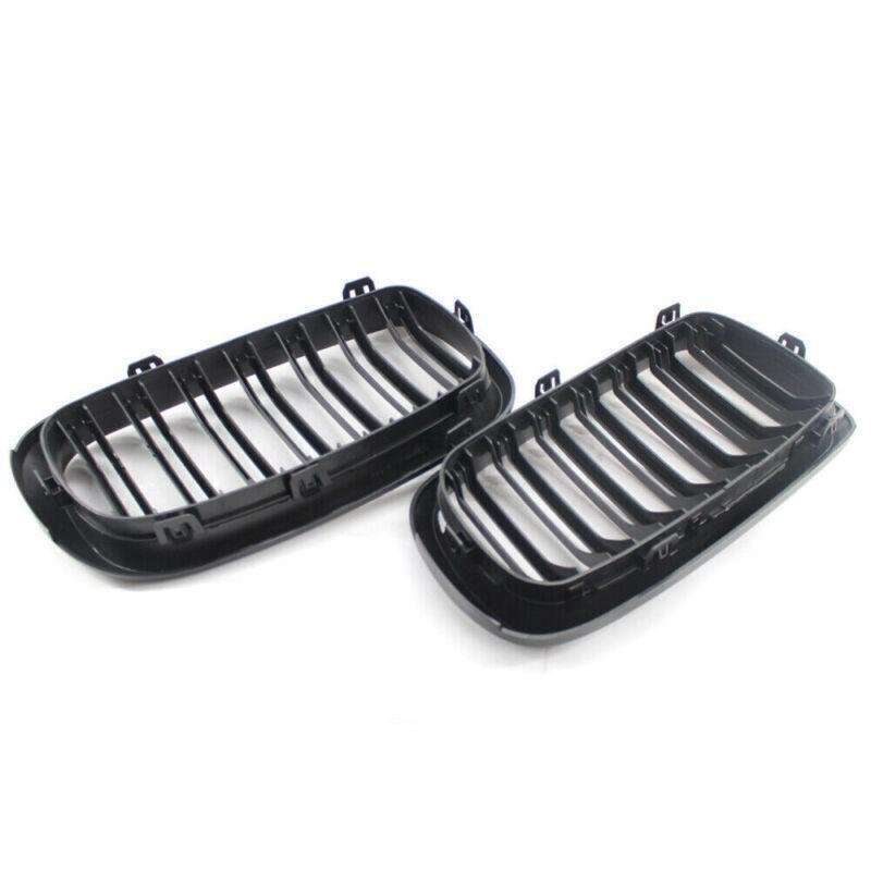 One Pair of Fit For BMW X5 F15 Matte Black Dual Slat M Look Front GRILLE 15-17