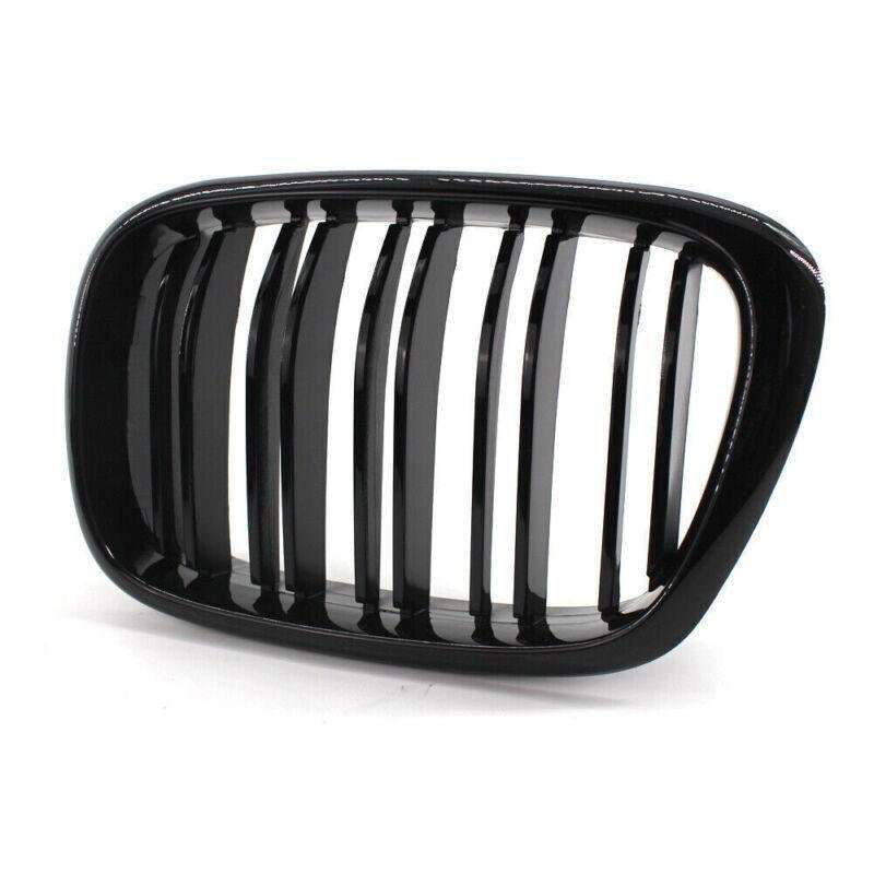 2x Gloss Black Front Kidney Grilles Grill Fit For BMW E39 525 528 1999-2003
