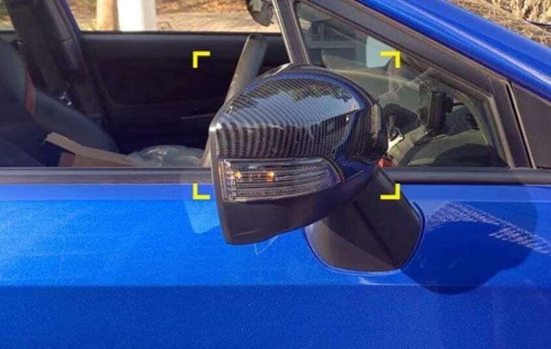 ABS Carbon Fiber Rear View Side Door Mirror Cover Fit For Subaru WRX 2014-2021