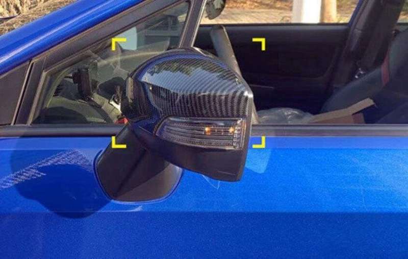 ABS Carbon Fiber Rear View Side Door Mirror Cover Fit For Subaru WRX 2014-2021