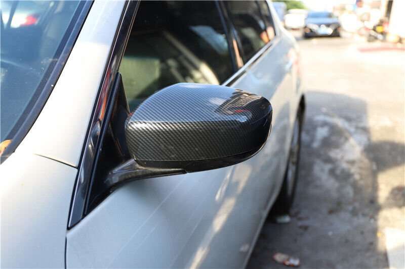 For Infiniti G25 G37 2010-2013 Carbon Fiber Rear View Side Door Mirror Cover Cap