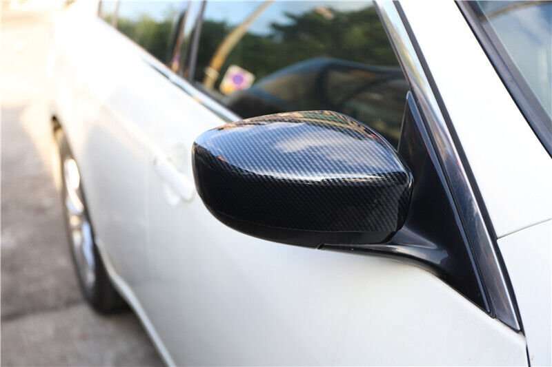 For Infiniti G25 G37 2010-2013 Carbon Fiber Rear View Side Door Mirror Cover Cap