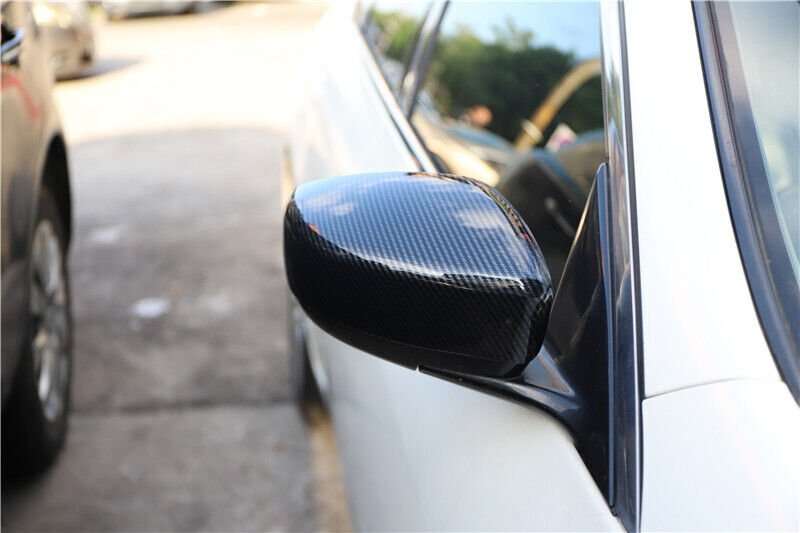 For Infiniti G25 G37 2010-2013 Carbon Fiber Rear View Side Door Mirror Cover Cap
