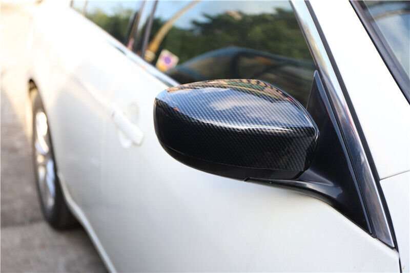 For Infiniti G25 G37 2010-2013 Carbon Fiber Rear View Side Door Mirror Cover Cap