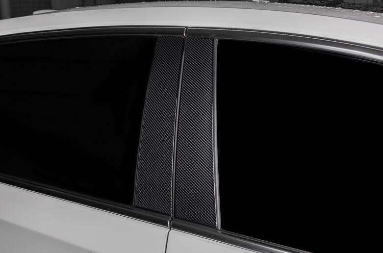 For Cadillac CT6 2016-2020 Carbon Fiber PC Window BC Pillar Post Molding Trim 6X