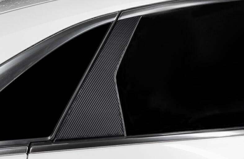 For Cadillac CT6 2016-2020 Carbon Fiber PC Window BC Pillar Post Molding Trim 6X