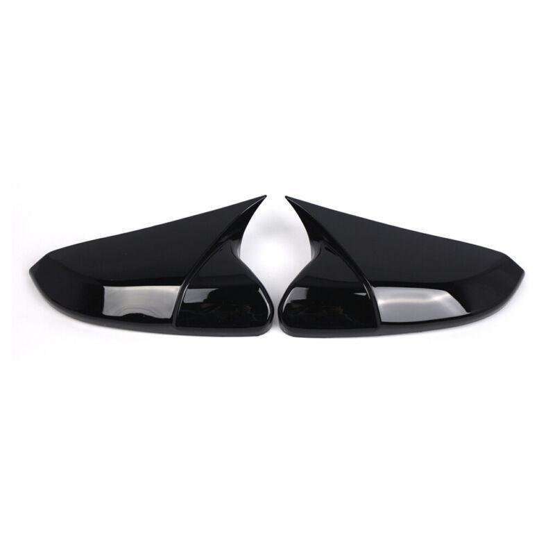 2x Rear View Wing Mirror Cover Caps For Honda Civic 10Th 2016-2021 Gloss Black