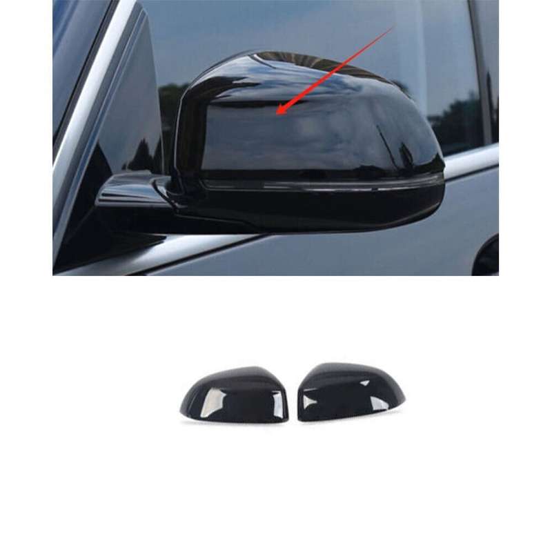 Rearview Mirror L&amp;R Decor Painted Black Cover Trim Fit For 2019-2023 BMW X5 G05