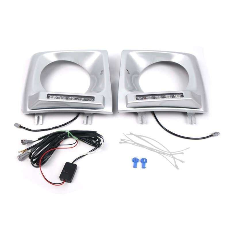 Headlight Bezel Pair For 1990-2018 Mercedes W463 G63 Wagon G500 w/ LED DRL