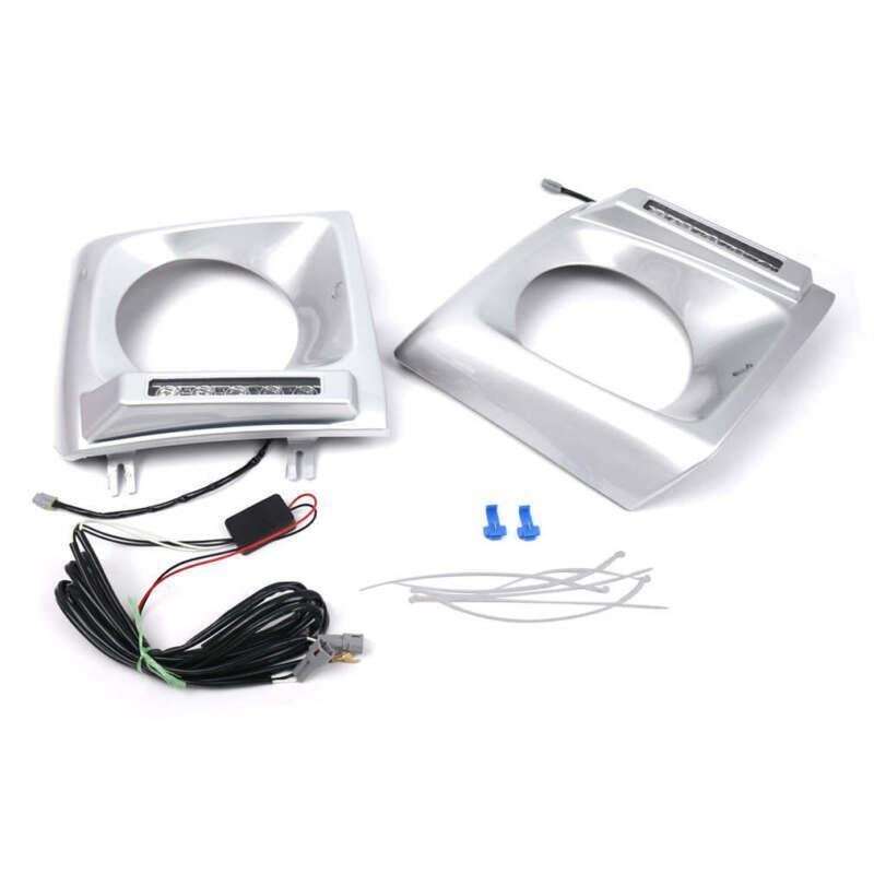 Headlight Bezel Pair For 1990-2018 Mercedes W463 G63 Wagon G500 w/ LED DRL