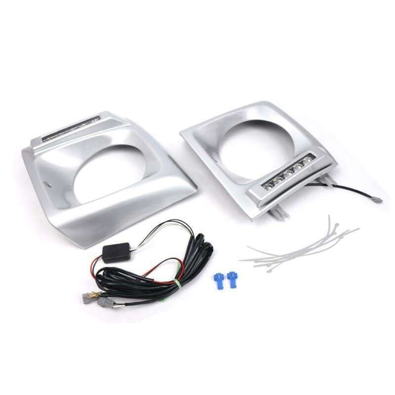 Headlight Bezel Pair For 1990-2018 Mercedes W463 G63 Wagon G500 w/ LED DRL