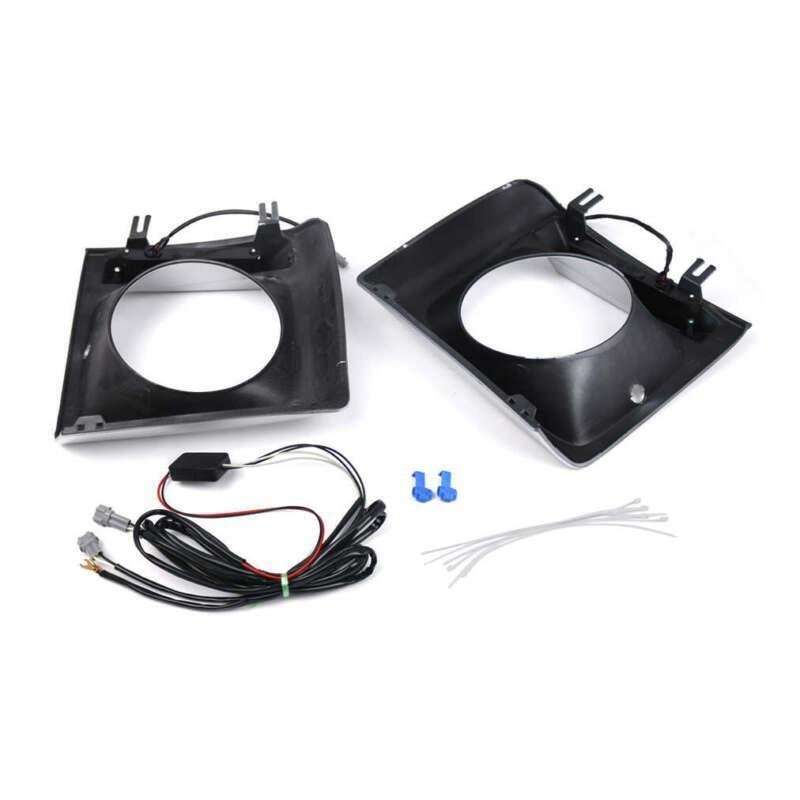 Headlight Bezel Pair For 1990-2018 Mercedes W463 G63 Wagon G500 w/ LED DRL