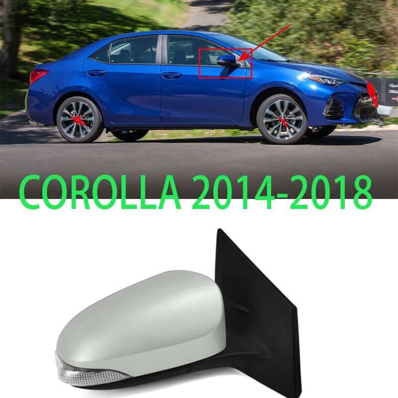 Right Sliver For Toyota COROLLA 2014-2018 Side Door Mirror Assembly 7 wires 1pc
