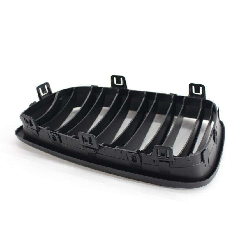 2X/Set Matte Black Dual Slat Front Grille Fit for BMW 1 Series E87 E82 E88 Grill