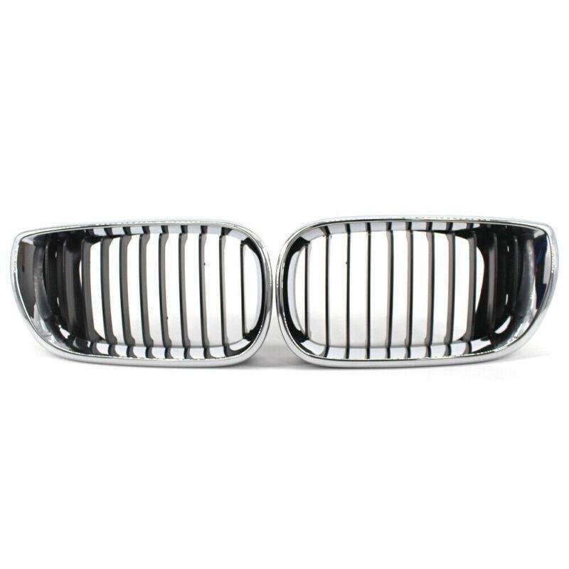 For BMW E46 Front Grille 02-05 3 Series 4 Door Gloss Kidney Style Half Silver