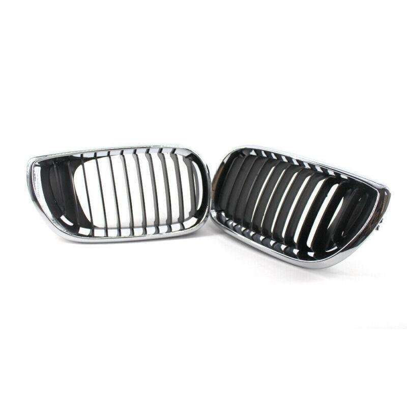 For BMW E46 Front Grille 02-05 3 Series 4 Door Gloss Kidney Style Half Silver