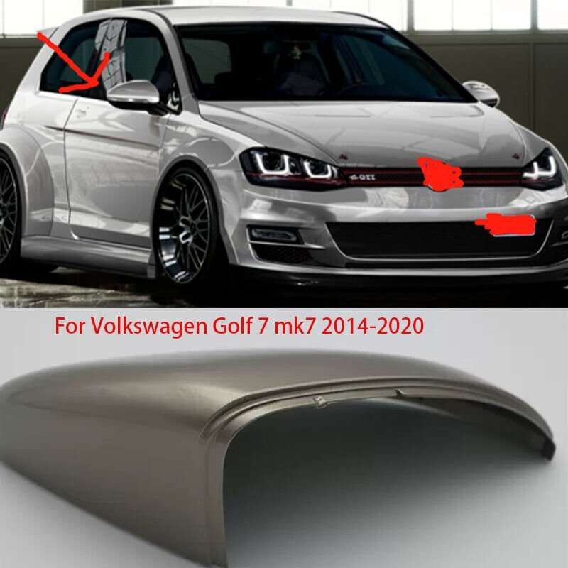 Gold left For Volkswagen Golf 7 mk7 14-2020 Rear view Side Door Mirror Cover