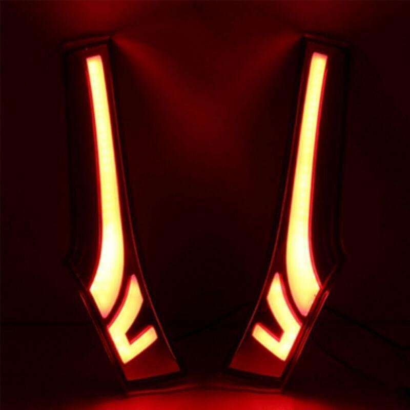 Red Rear Windshield Side Pillar Tail Brake Light Lamp For Honda Fit 14-20 Pair B