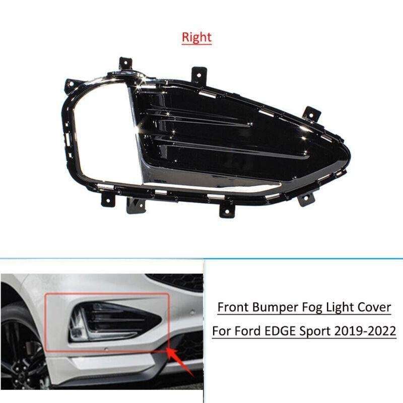 Right Side Front Bumper Fog Light Cover Bezel For Ford Edge Sport 2019-2022