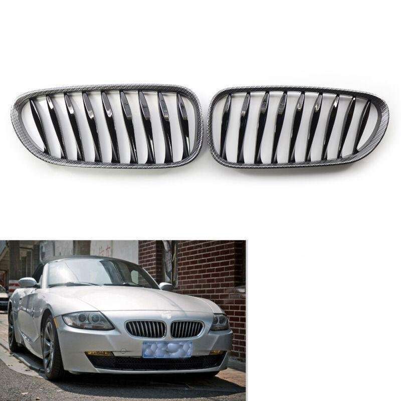 Carbon Fiber Front Grille&amp;3rd Brake Stop Light White Fit for BMW Z4 E85 03-08