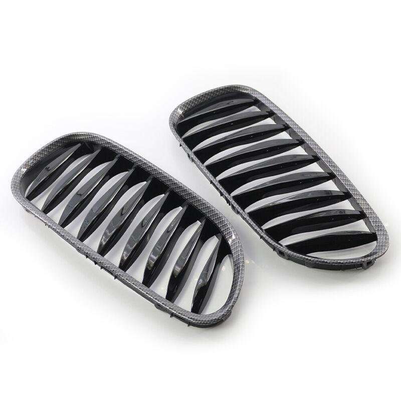 Carbon Fiber Front Grille&amp;3rd Brake Stop Light White Fit for BMW Z4 E85 03-08