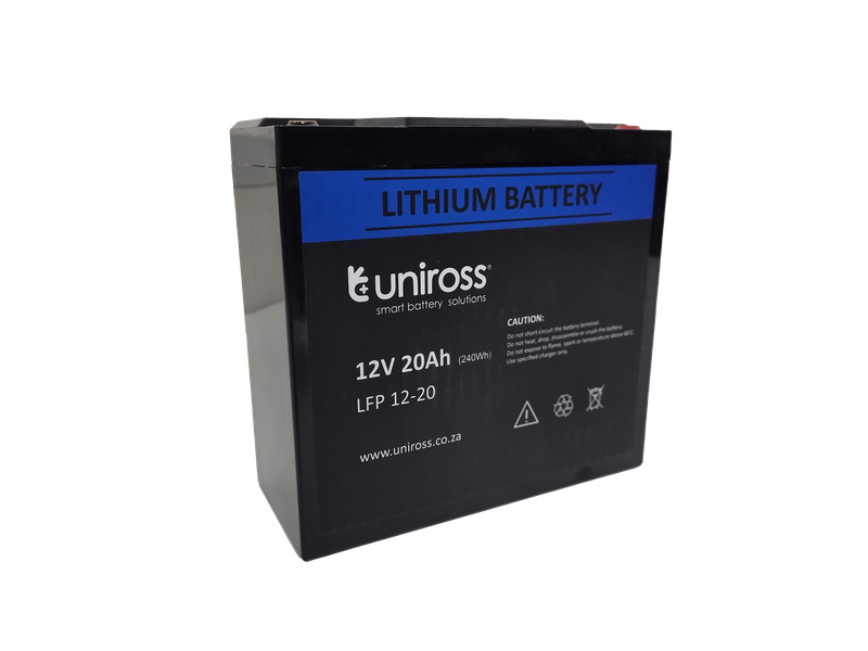 Uniross - 12.8V 20Ah, 256Wh Lithium Phosphate Battery
