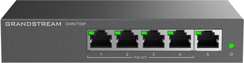 Grandstream Enterprise 5 Port Unmanaged Gbe Poe Switch - 60W