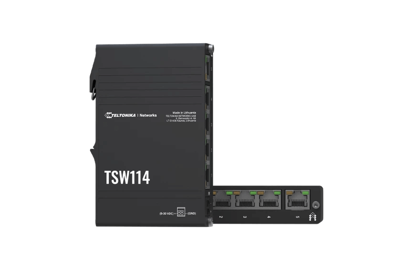 Teltonika Industrial 5 Port Gigabit Switch, Supports Auto Mdi Mdix Crossover - Unmanaged (10Gbps)