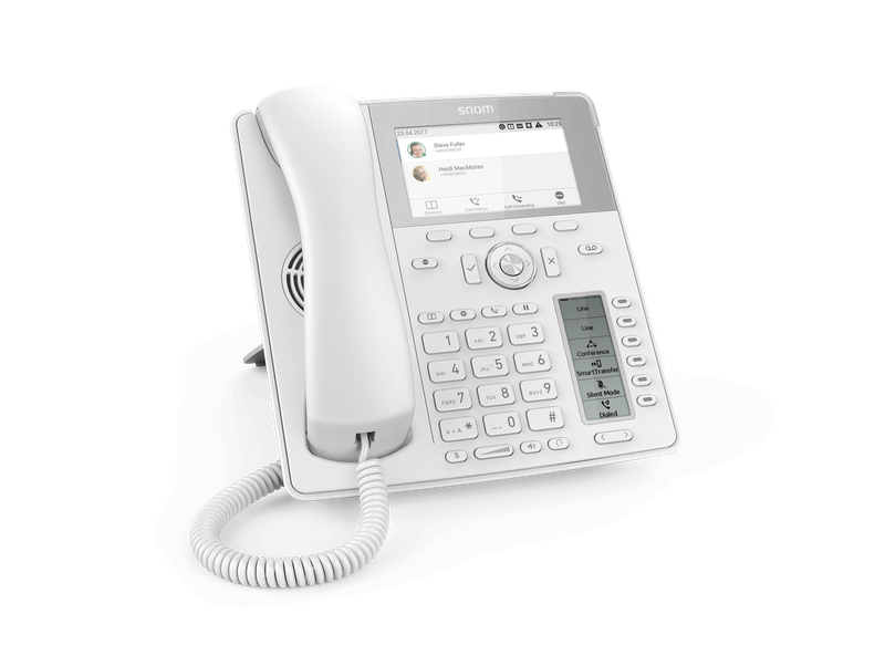 Snom D785 12-Line Desktop Sip Phone In White - No Psu Included - Hi-Res 4.3" Colour Display - Usb