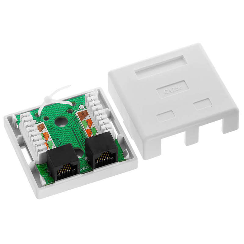 Cat5 Wall Box - Dual Rj45