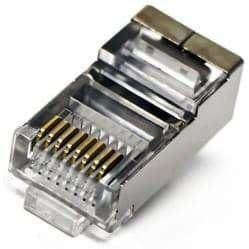 Acconet Cat6 Rj45 Connectors, Shielded, Stranded Solid Core, 50 Pack
