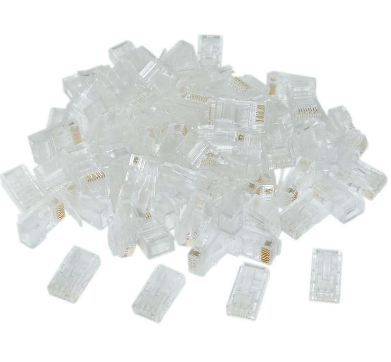 Acconet Cat5E Rj45 Connectors, Stranded Solid Core, 50 Pack