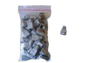 Acconet Rj45 Connector Boots, Grey, 50 Pack