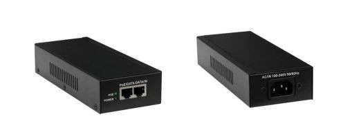 Gigabit Power Over Ethernet (Poe) 52V, 1.25Amp 65 Watt (2 X Rj45) &Amp; Cord.