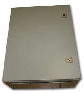 Metal Ip55 Weatherproof Enclosure (500X400X210), Beige, Surface Mount Lockable Doors