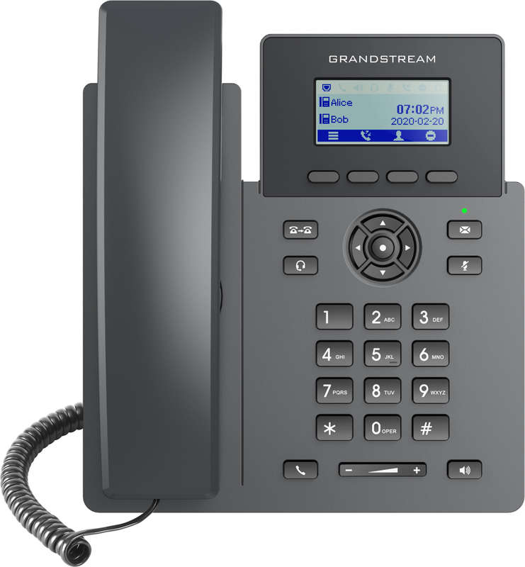 Grandstream 2-Line Carrier Desk Phone, Poe, No Psu
