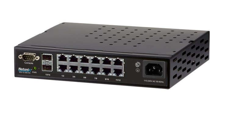 Netonix 12 Port Managed 250W Passive Ac Poe Switch + 2 Sfp Uplink Ports