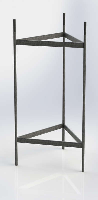 Lattice Mast Casting Cage. Only Connects To Y-Base Assembly