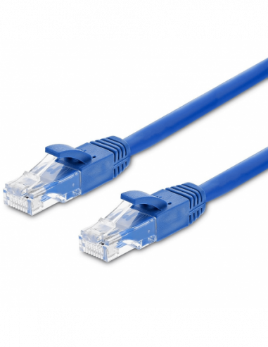 Acconet Cat6 Utp Flylead, 2 Meter, Straight, Stranded Cable, Moulded Boots And Plugs, Blue