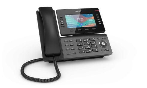 Snom D865 12-Line Desktop Sip Phone - No Psu Included - Hi-Res 5" Colour Tft Display - Usb