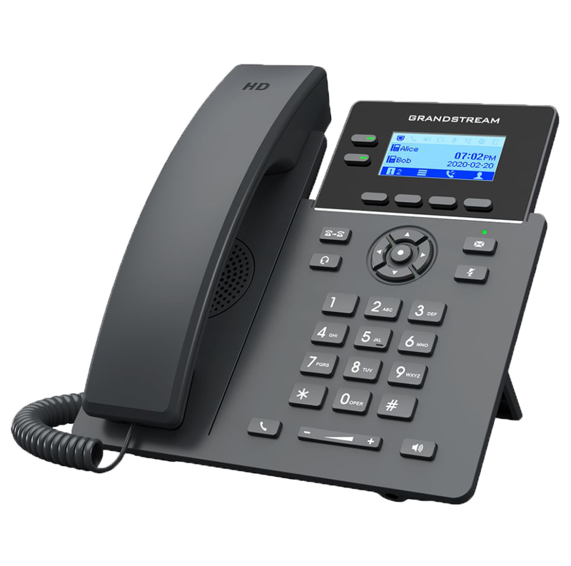 Grandstream 2 Line Desk Phone, 2X Gigabit Ethernet Ports, Supports Poe